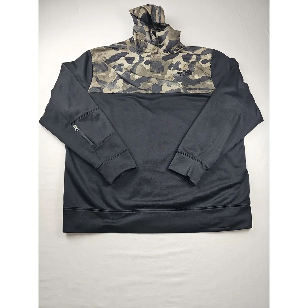 THE NORTH FACE Men's Full Zip Up Camo Print Mock Neck Jacket Size XXL